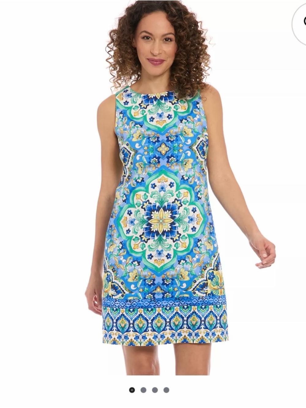 NWT-Petite London Times Sleeveless Sateen Shift Mini Dress - Picture 1 of 3